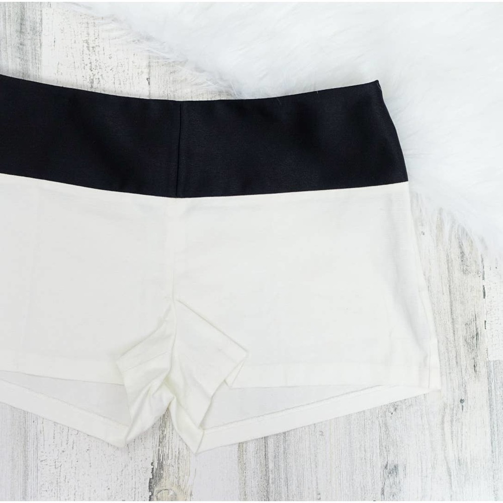 Express Color Block Side Zip Satin Trim Shorts - image 5